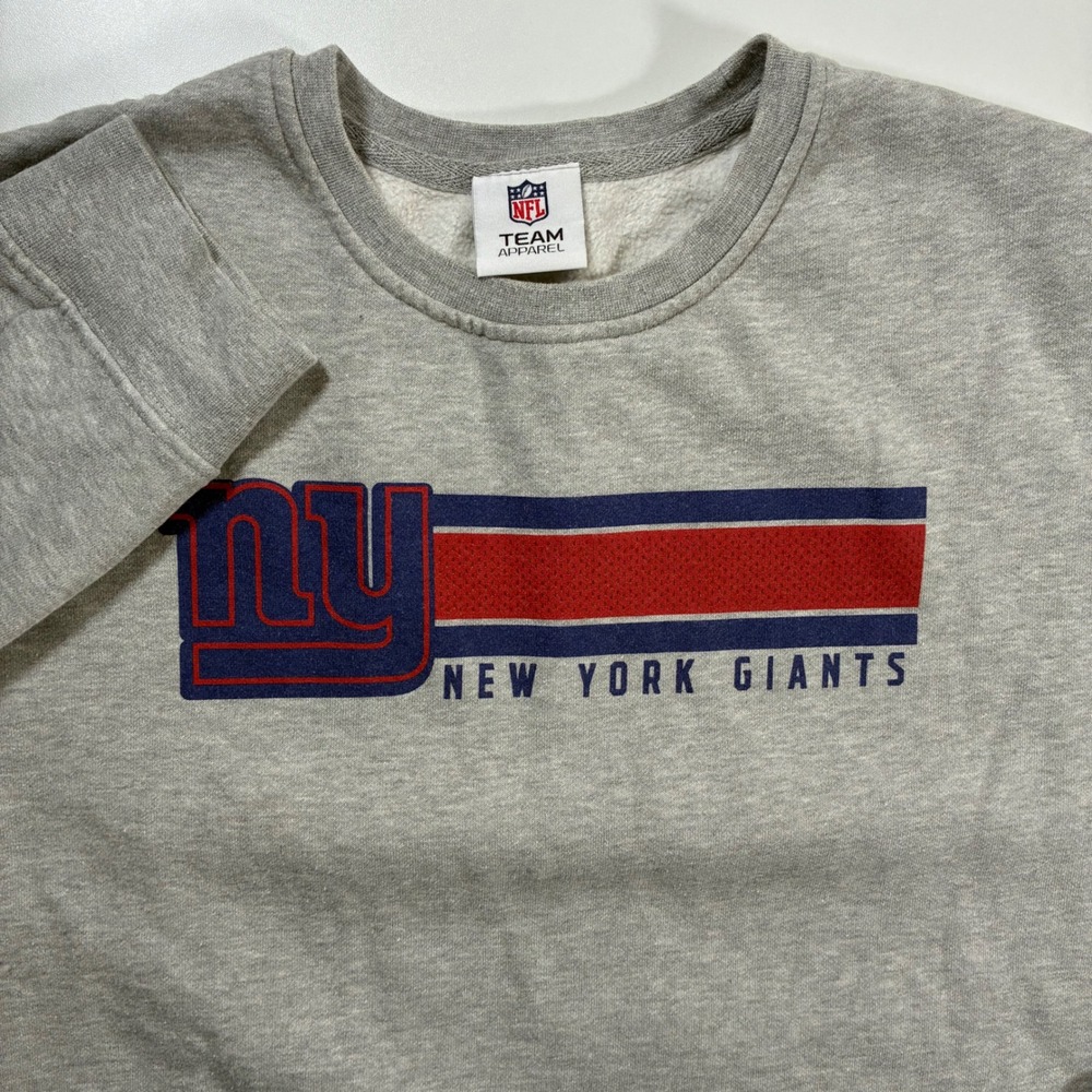 Vintage New York Giants NFL Team Apparel Sweatshirt XL Grey Crew Neck 90s Y2K